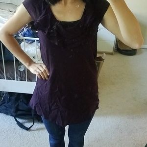 Gap ruffled scoop neck tank tunic